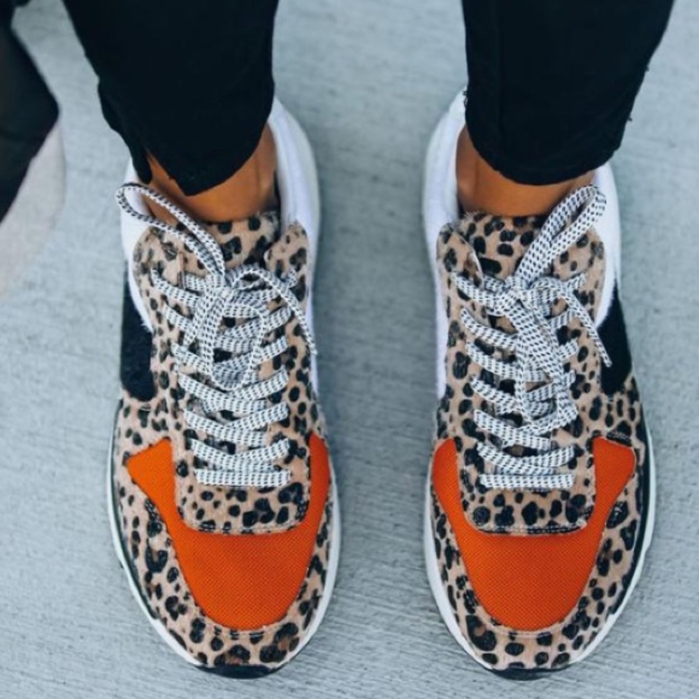 NIBX WHITE RAVEN SPICE LEOPARD RUNNING SOLE SNEAKER🐆🏃‍♀️‍➡️👟,Sz.7,BNIBX✨RARE✨